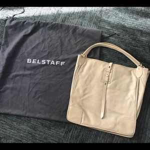 Belstaff Nottingham tote with gold tone hardware.